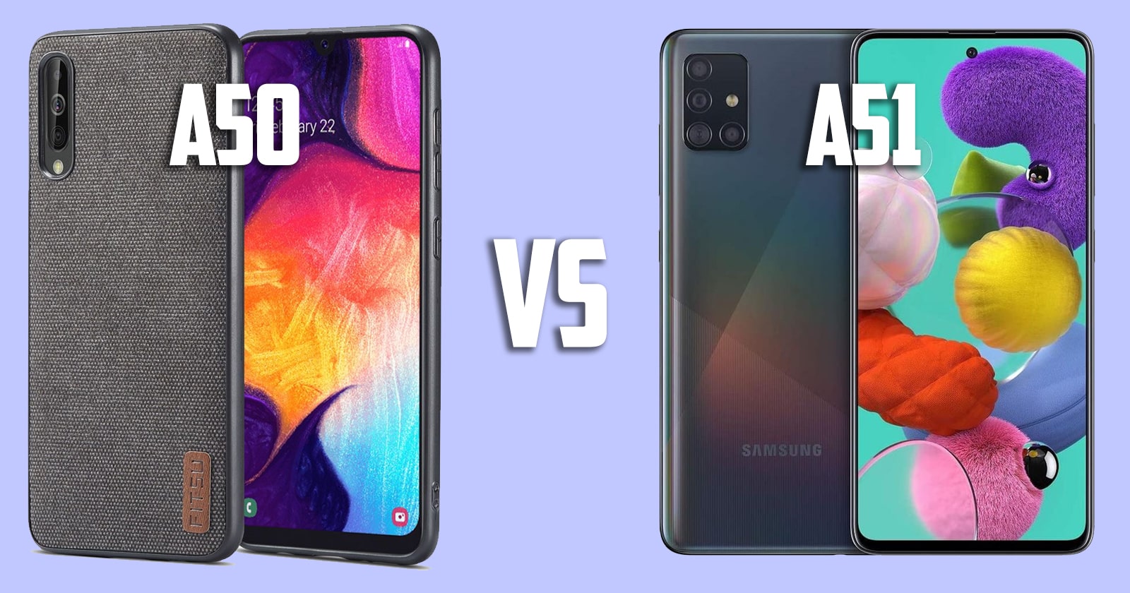 What is the difference between Samsung a50 and a51?