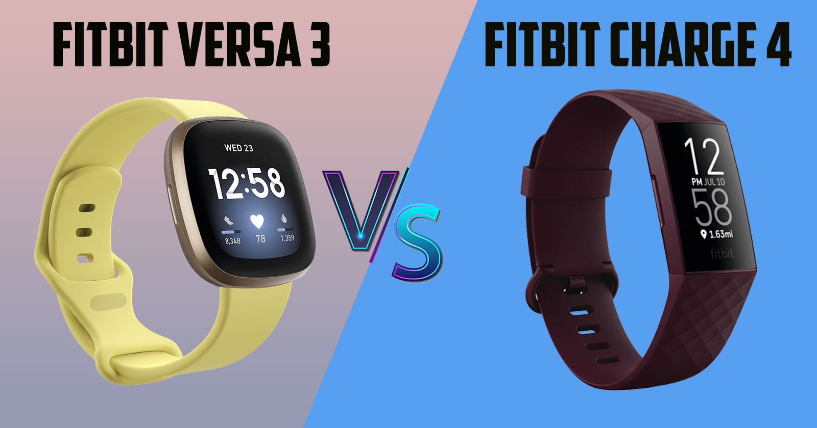 What Is the Difference Between Fitbit Versa 3 and Charge 4