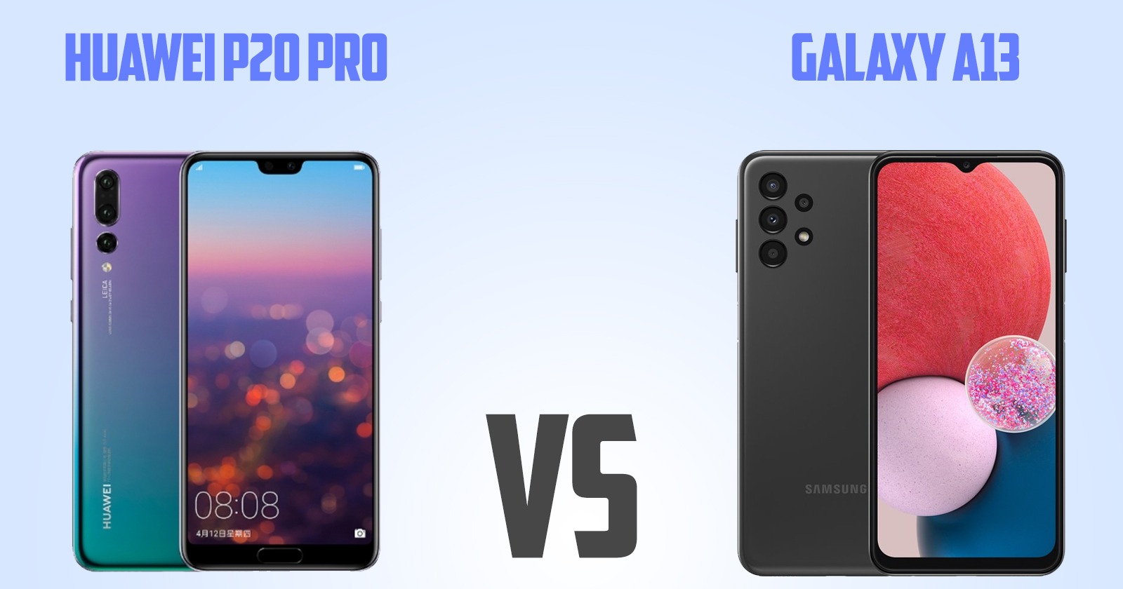 Samsung Galaxy A13 vs Huawei p20 pro