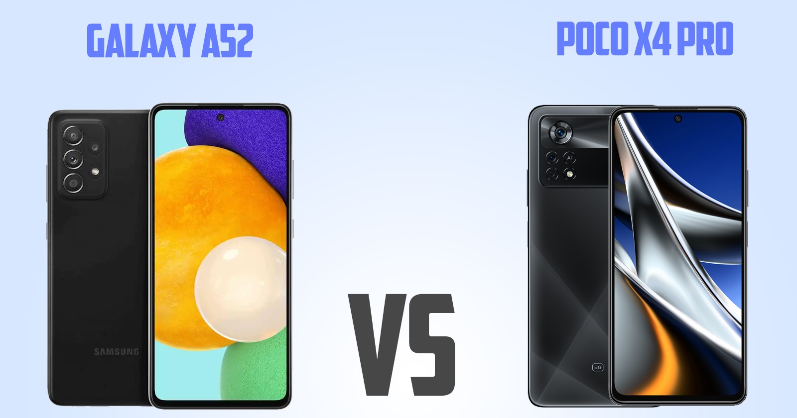 Samsung Galaxy A52 vs Poco X4 Pro