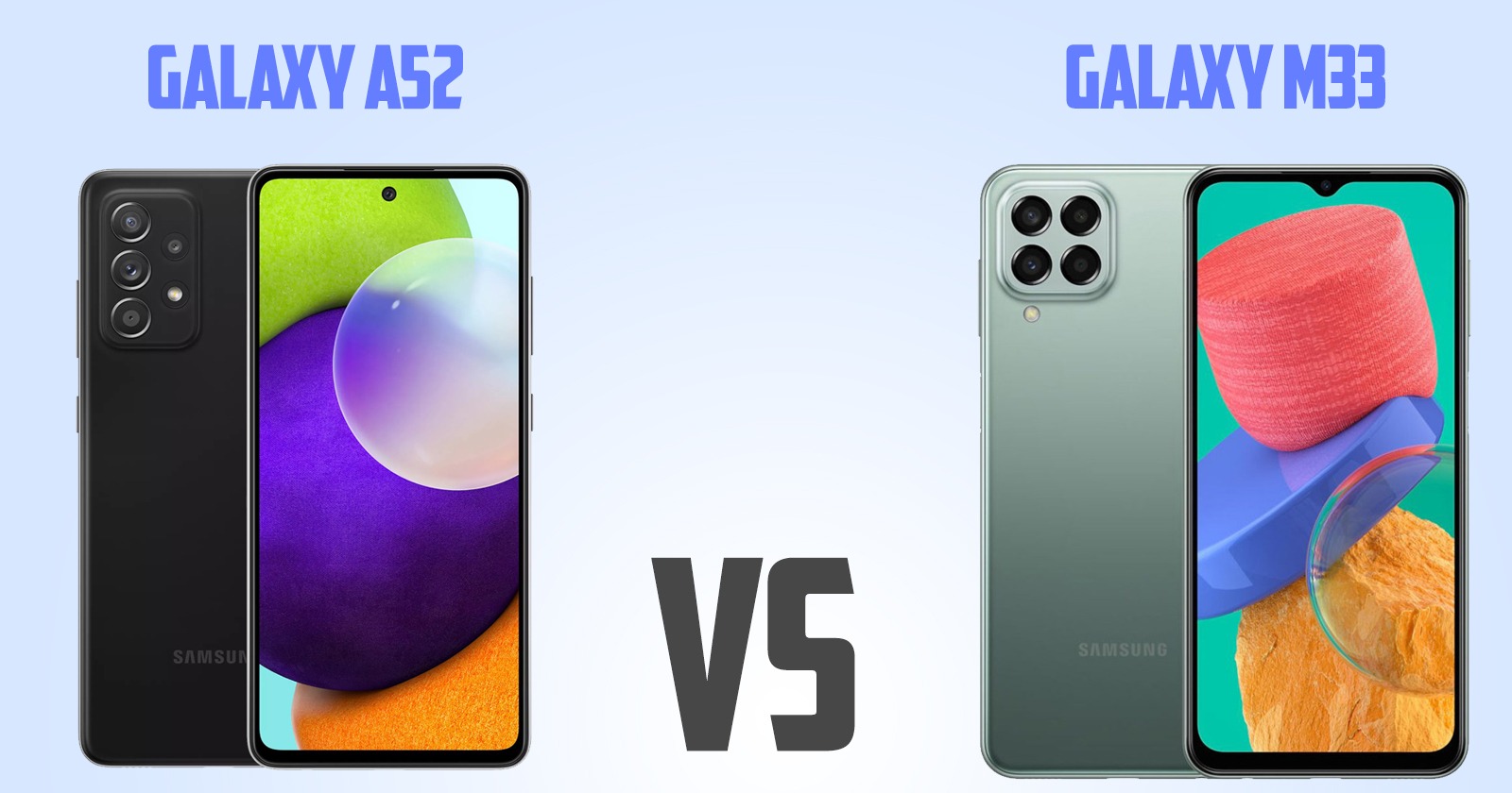Samsung Galaxy A52 vs Samsung Galaxy M33 [ Full Comparison ]
