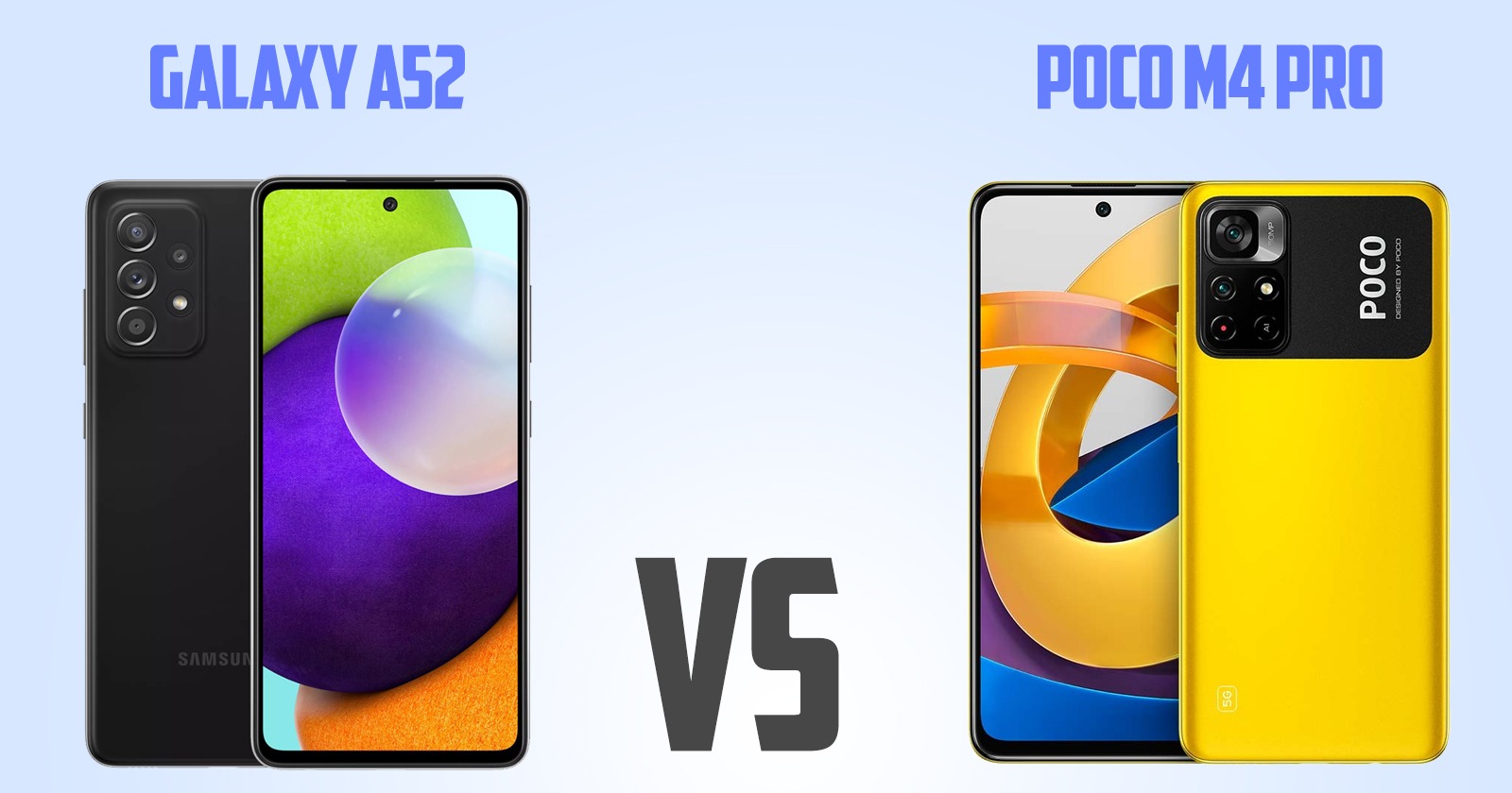 Samsung Galaxy A52 vs Xiaomi Poco M4 Pro [ Full Comparison ]