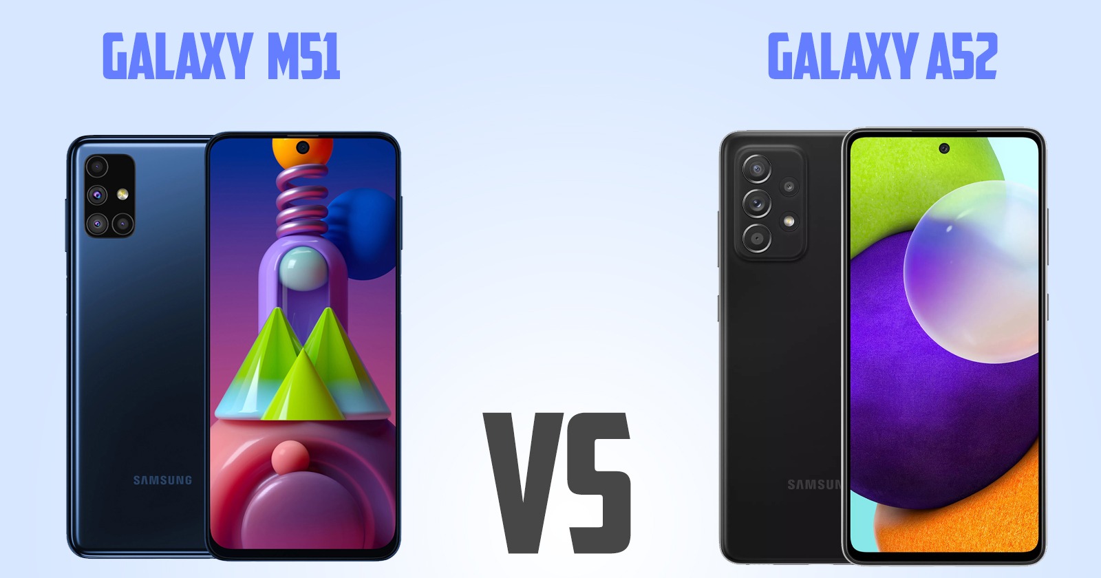 Samsung Galaxy A52 vs Samsung Galaxy M51 [ Full Comparison ]