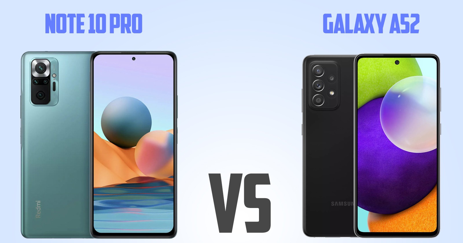 Samsung Galaxy A52 vs Redmi note 10 pro[ Full Comparison ]